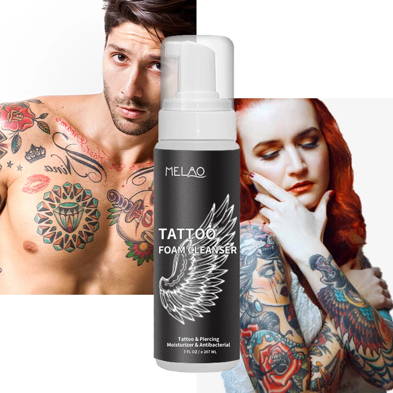 Private label Natural Vegan Prevent Infection Scabs Brighten Lightening Tattoo Dead Skin Remove  tattoos cleaning aftercare