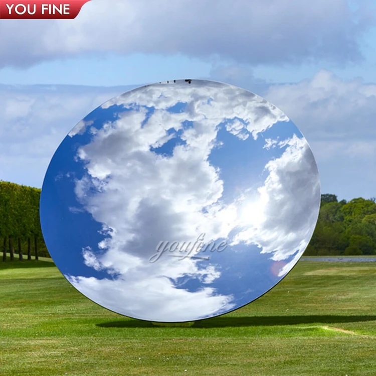 Landscape Decor Concave Morden Sky Mirror Metal Sculpture
