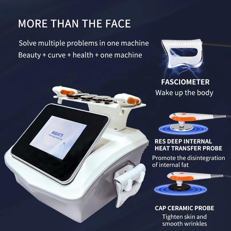 Multifunctional 448K RF EMS Face Lifting Ret Wrinkle Removal Machine With Fascia Muscle Scraper