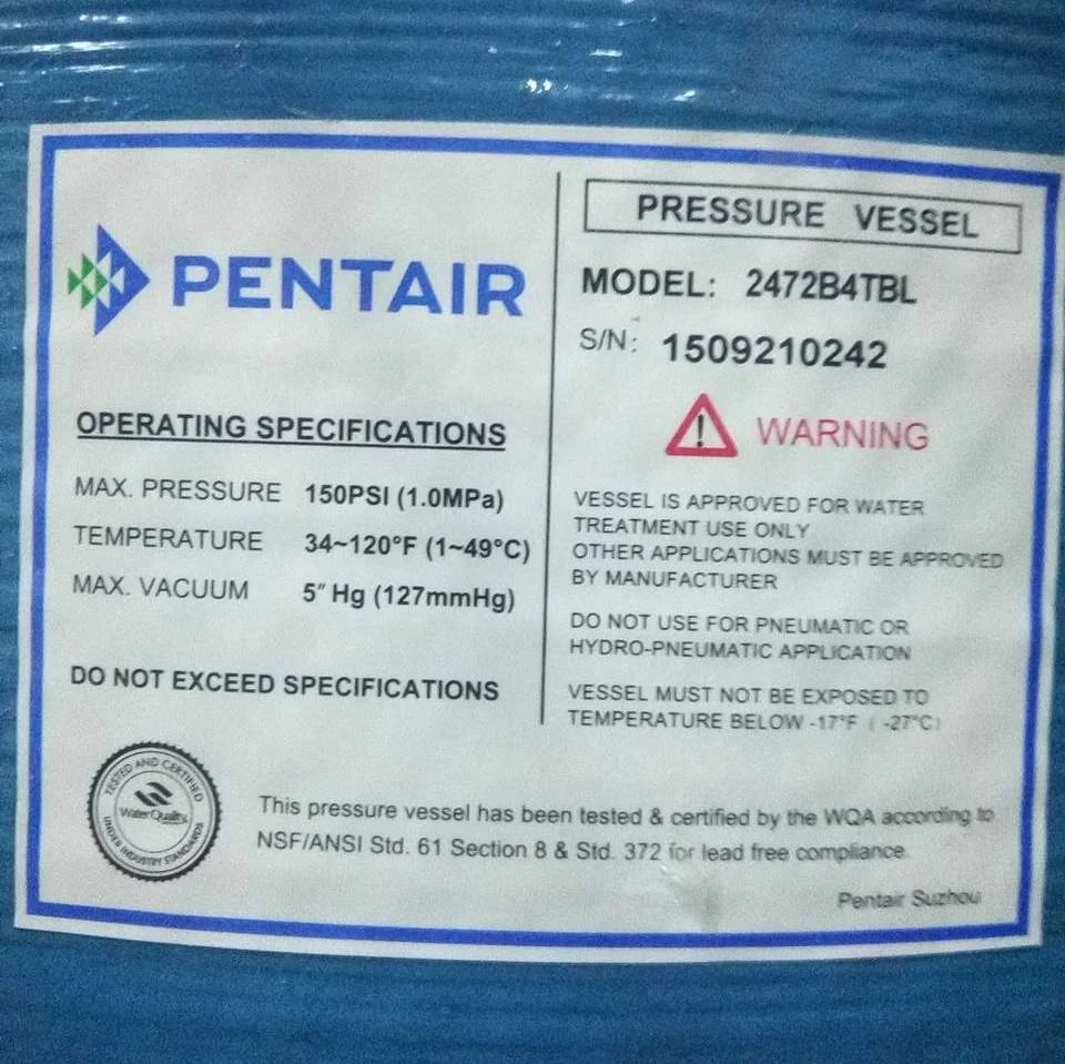 manufacture pentair 1054 price fiberglass pressure filter water treatment frp tank