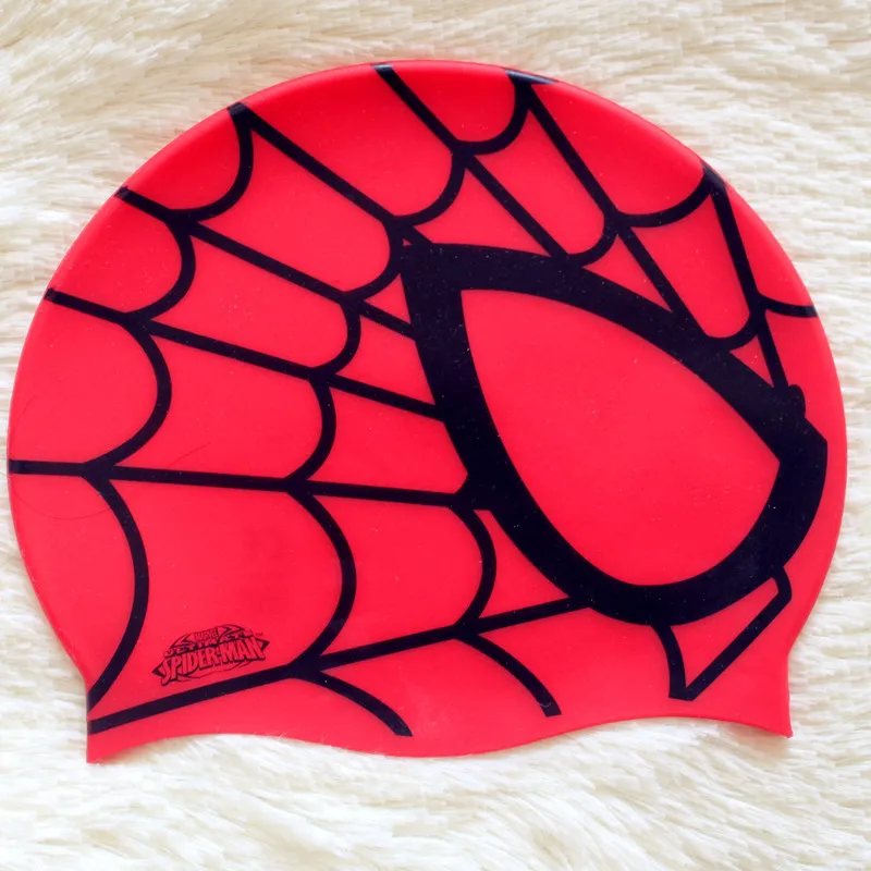 Unisex Waterproof Durable Non-Slip Elastic Kids Swim Cap Cartoon Silicone Swimming Caps