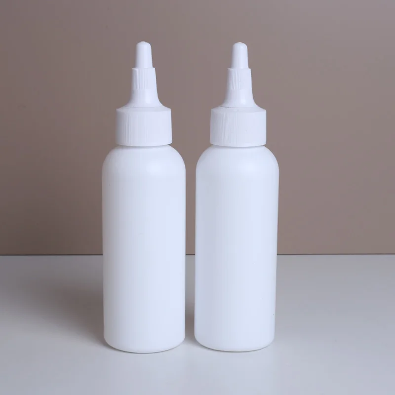 spot goods cosmetic hair oil bottle 100ml shampoo shower gel cream lotion applicator cap plastic soft touch bottle packaging