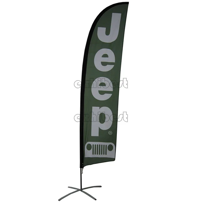 Outdoor custom printed teardrop tear drop beach feather banner flags pole kit with custom logo