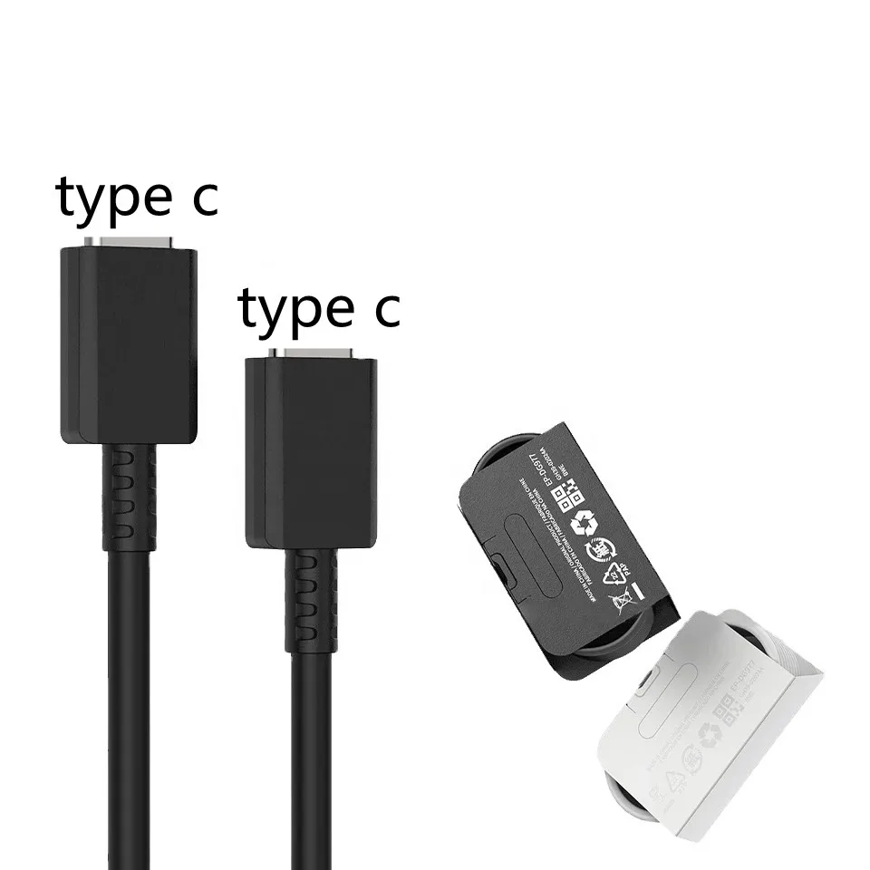 Высокого класса Dual USB C QC3.0 супер быстрый зарядный кабель для Samsung Galaxy Note 10 плюс S10 S20 с разъемами типа и