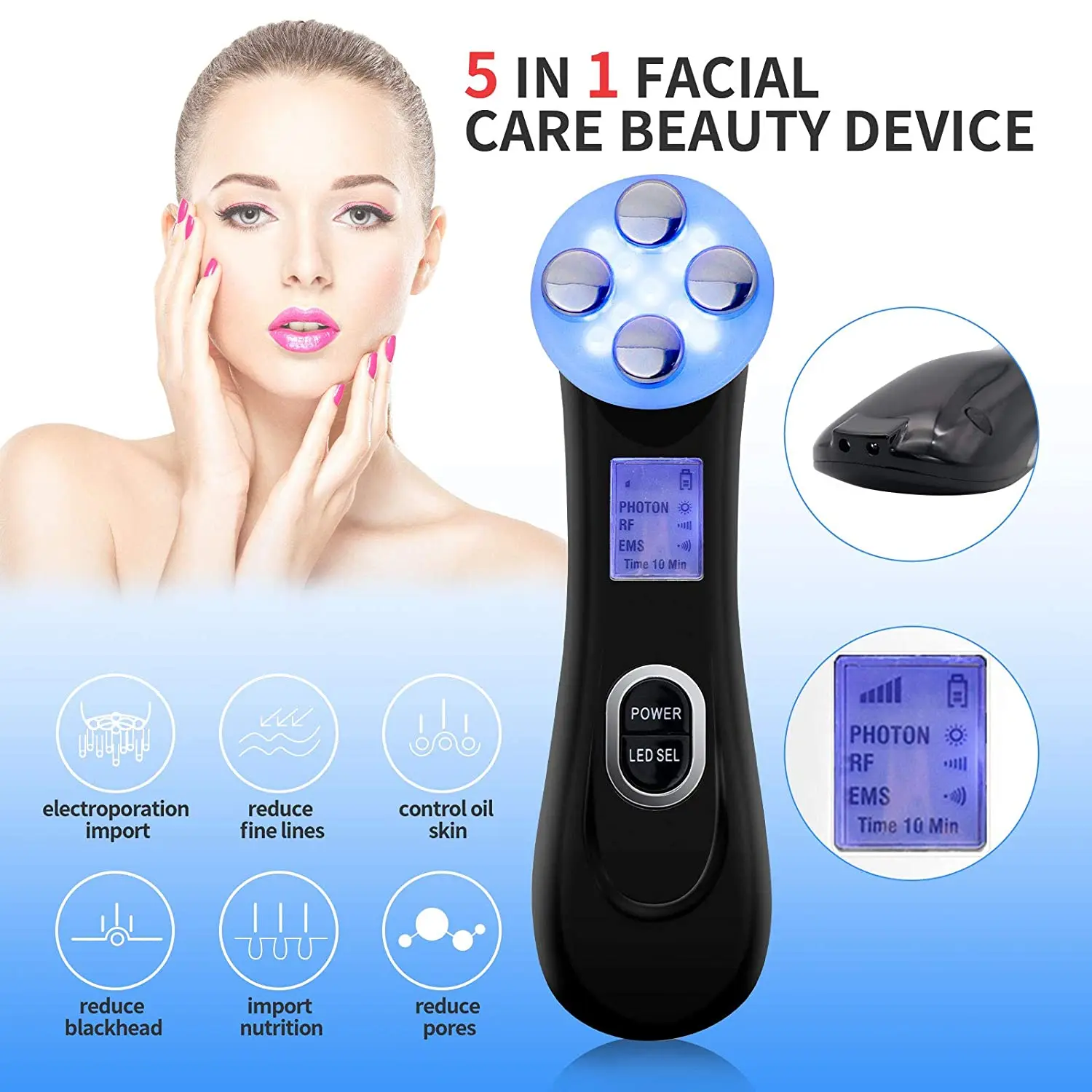 
2021 portable emslim eye rf device led facial massage skin tightening remove wrinkles face lifting machine 