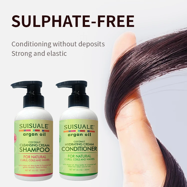 Wholesale Natural Moisturizing Damage Repaired Organic Hair Care Conditioner Argan Oil Shampoo Set