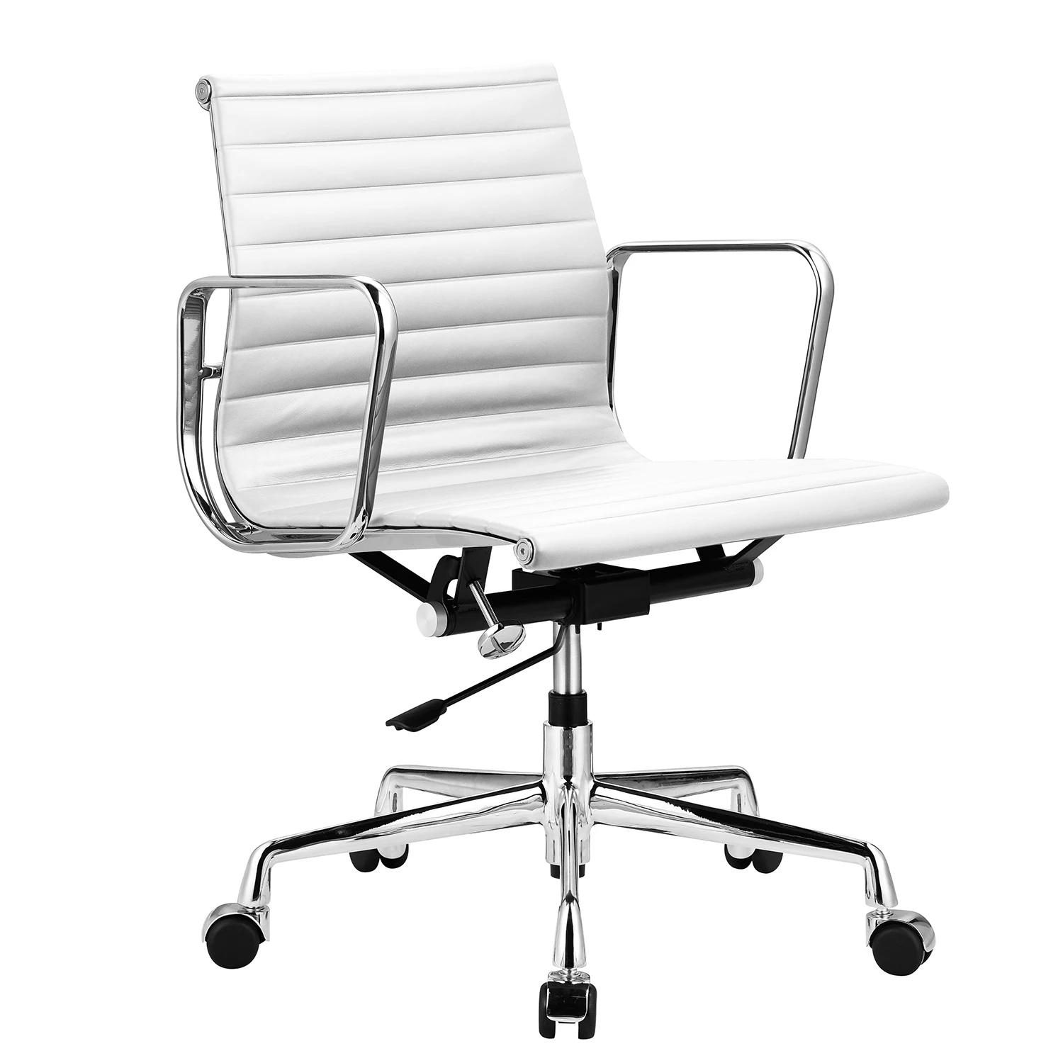 
EA117 low desk 5 legs armrests height adjustable wheels conference hall chair 