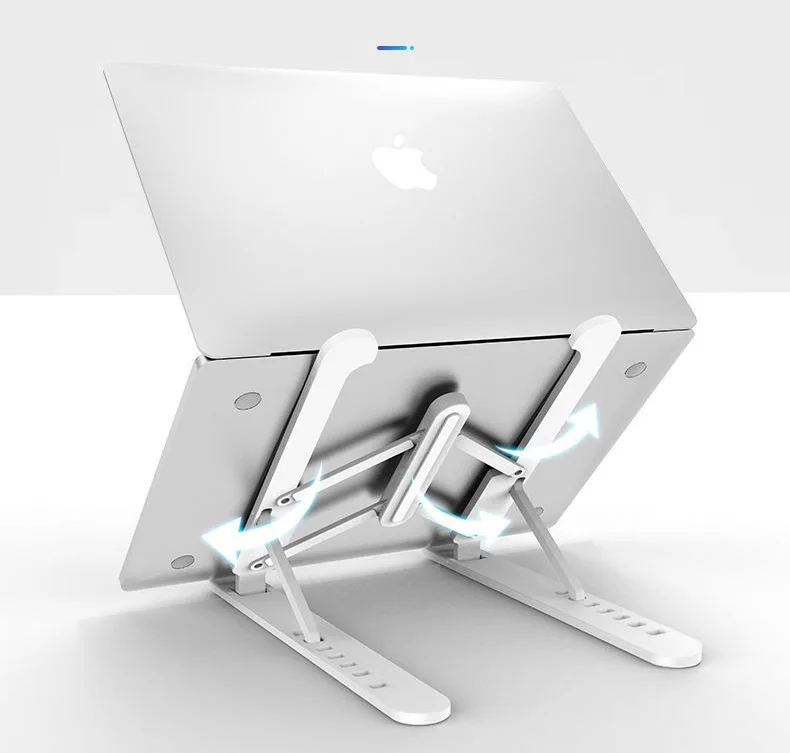 GuangDong Factory OEM/ODM wholesale price sliver gray pink colors ergonomic design 6 gear adjust height office use laptop stand