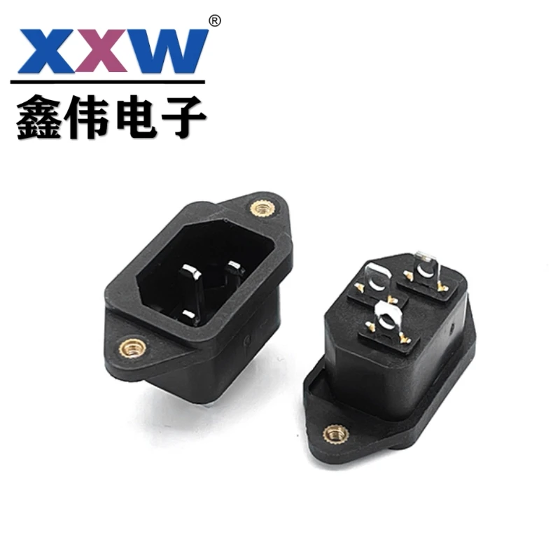 AC power socket bent foot flat foot side socket high temperature and flame retardant