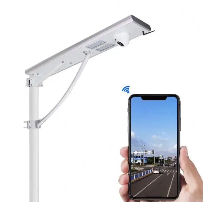 
FLYING CE approve high quality solar power 15w 30w 60w all in one led solar street light with cctv camera 