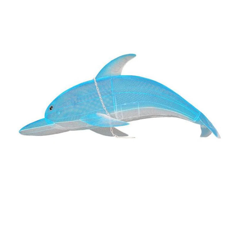 
Wedding props ceiling decoration iron mesh dolphin ornament for wedding party window photography prop background mall decoration 