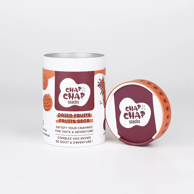 Custom recyclable food grade paper tube packaging for powder