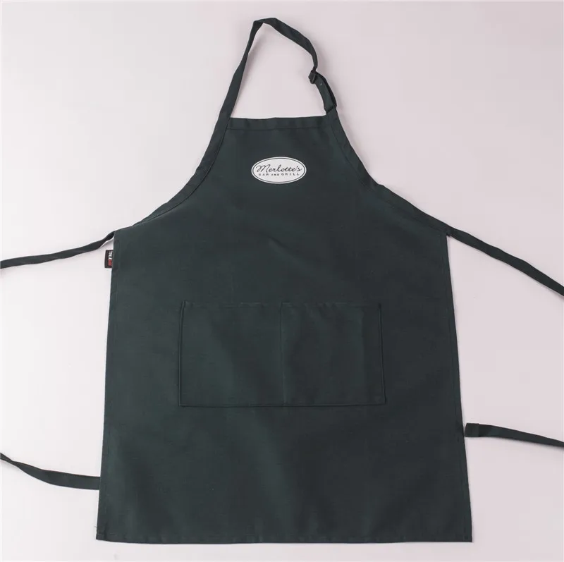 Wholesale printed cooking apron  cotton  kitchen apron custom size