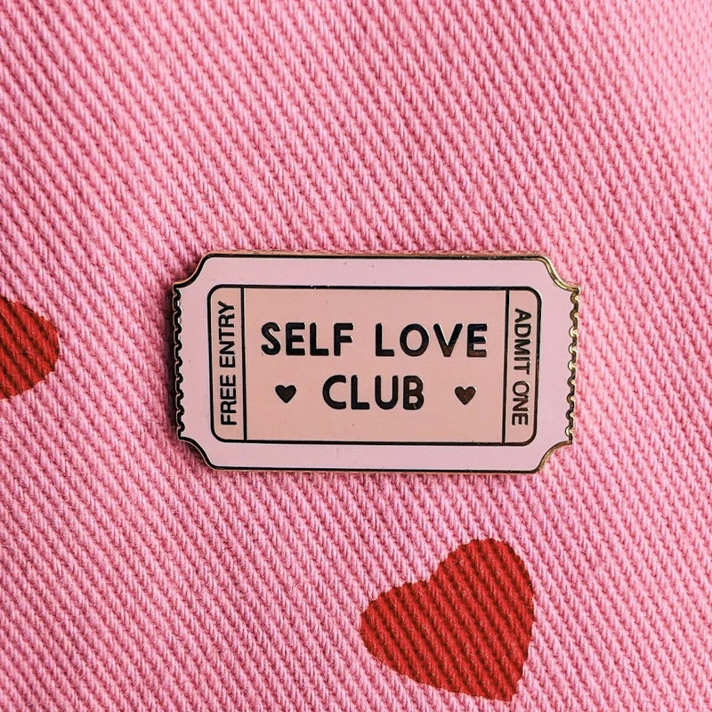 Self Care Love Body Positive Hard Enamel Pin Lapel Badge