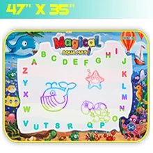  Лидер продаж Детские воды силиконовый рисунок обучающие игрушки для детей doodle коврик ручка рисования Размер 28*25 5*7 5