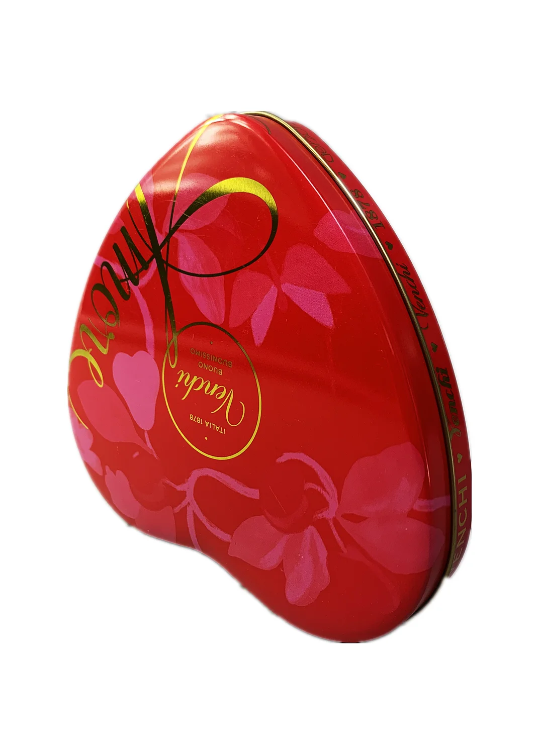 Heart shape gift tin box food grade chocolate candy metal tin box packaging