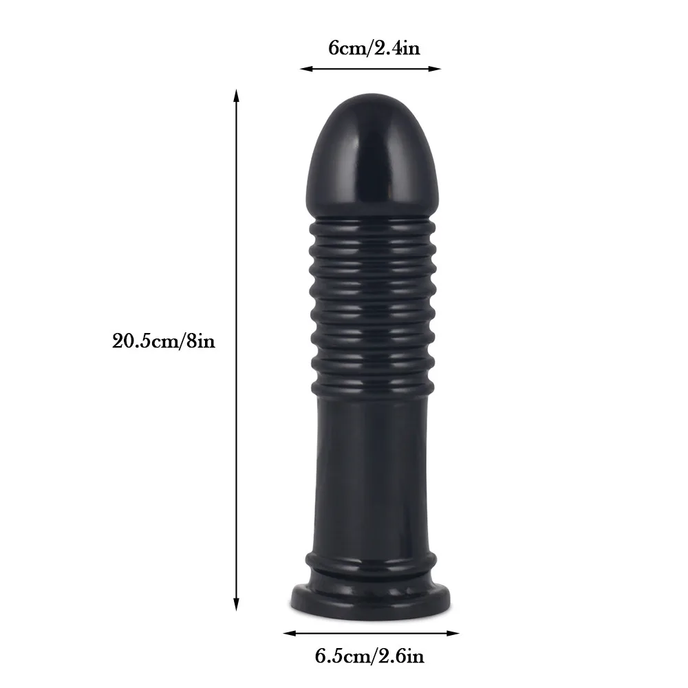 Super Big Dildo 8 inches Long King Super Size Dildo Huge Penis PVC Sucker Sex Toys Black Dick For Women