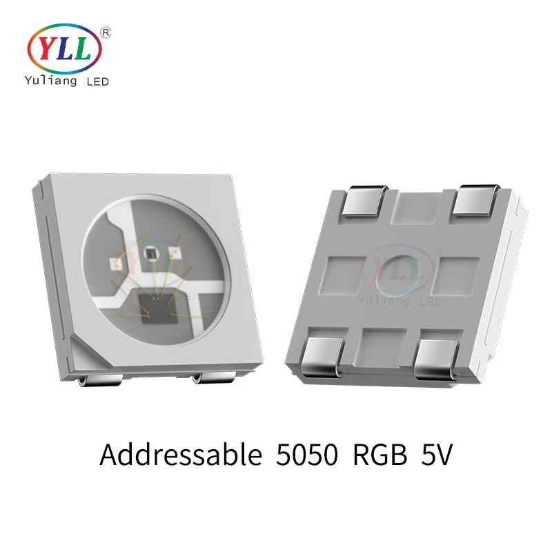 Addressable led diode SK6812 Epistar chip ws2812 0.2w 5050 IC 5V rgb led chip for smart lamps