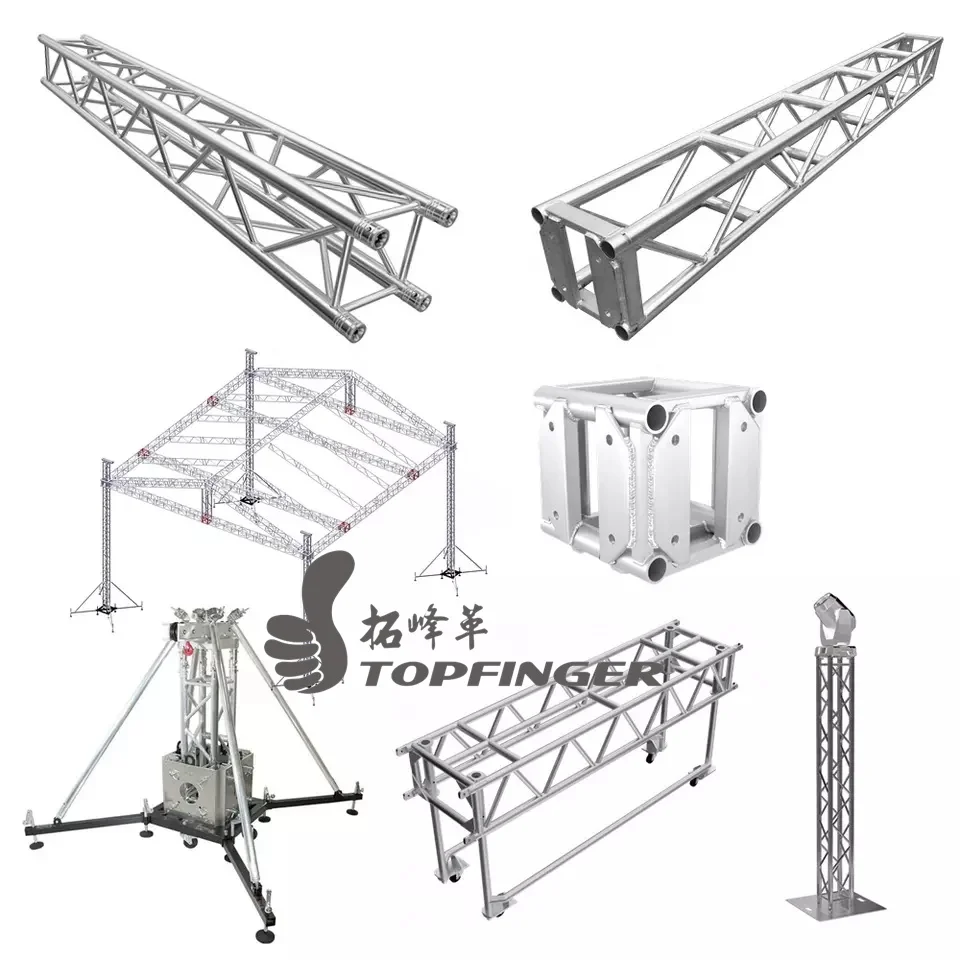 factory price truss aluminum square lighting trus  China wholesale cheap aluminum spigot lighting truss system factory price