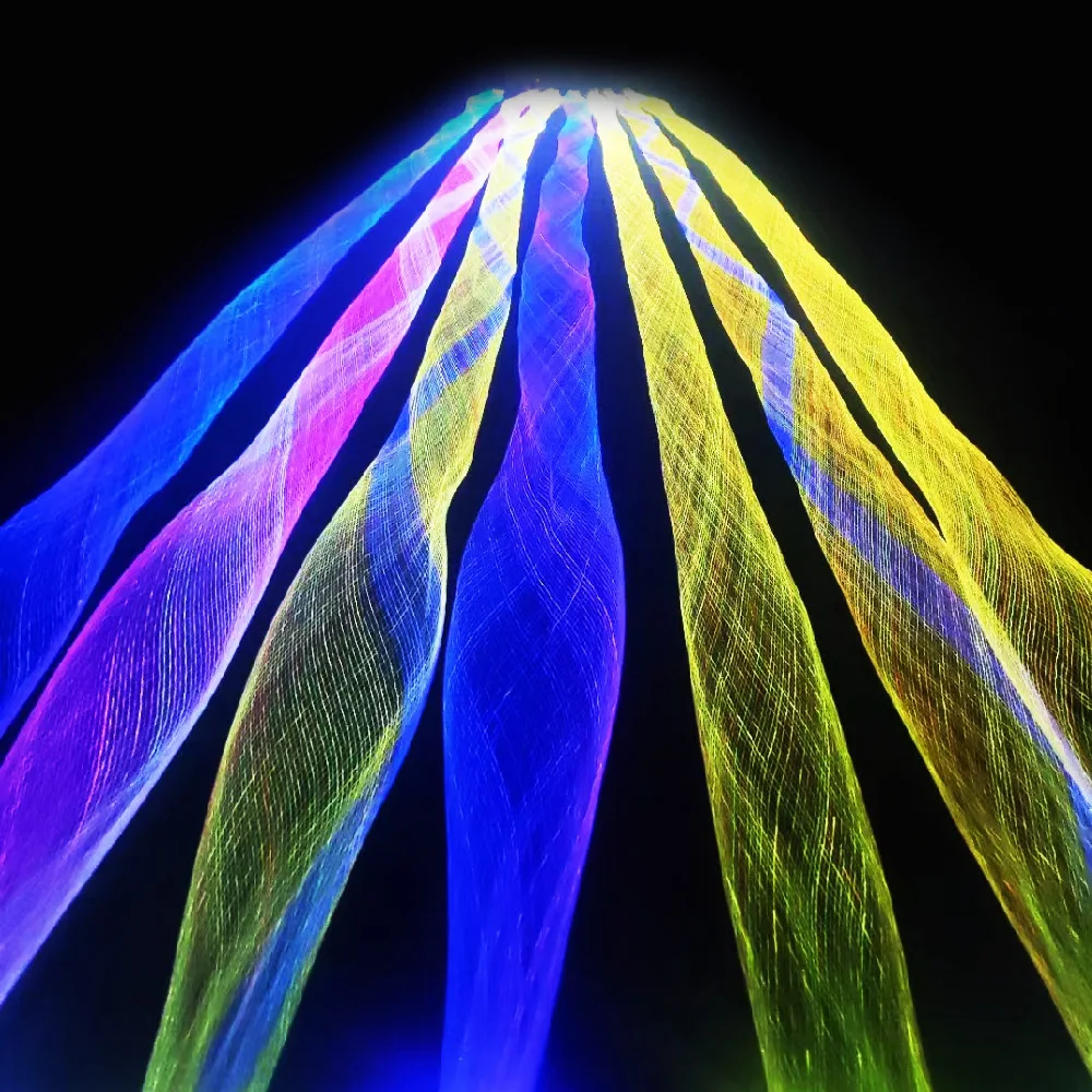 Wholesale light-emitting Fiber Optic Mesh used in decorating Christmas trees and holiday party