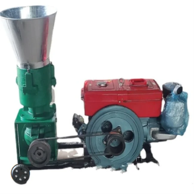 Programmable hot sale animal pellet feed making machine 250kg/h diesel engine pellet mill price for sale with CE approved