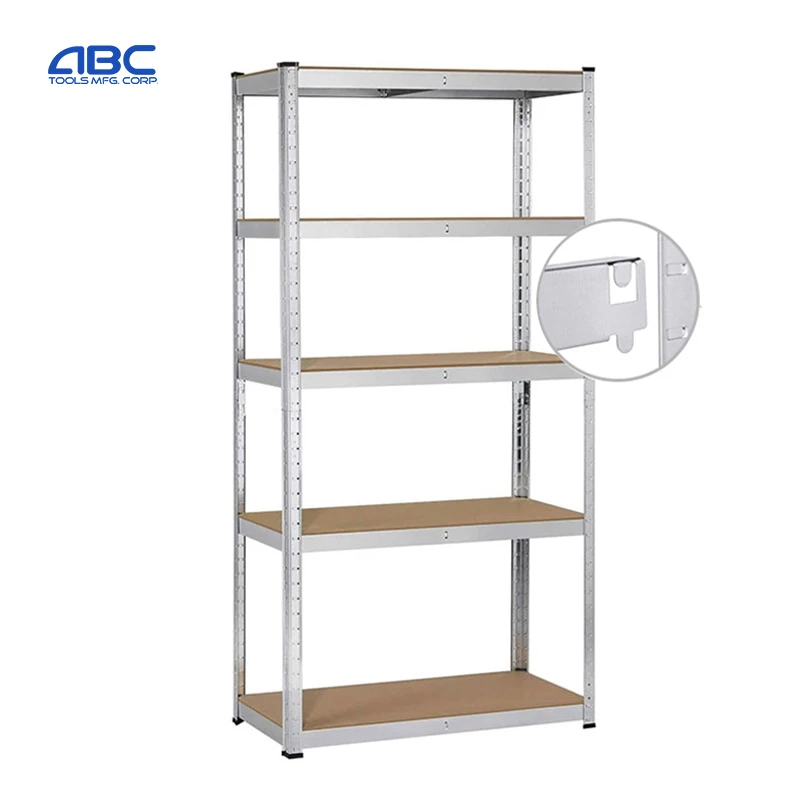 Boltless shelve 9mmmdf board steel rack 5 layersrack 40x120x200 shelf rack heavy duty boltless storage rack