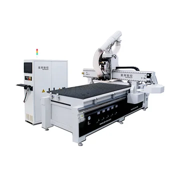 Excitech cnc router with tool changer and drilling unit for wood