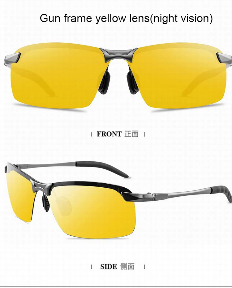 
3043 Fashion Cycling Driving Change Color Alloy Frame Glasses Photochromic Lens Polarized Men Sunglasses 