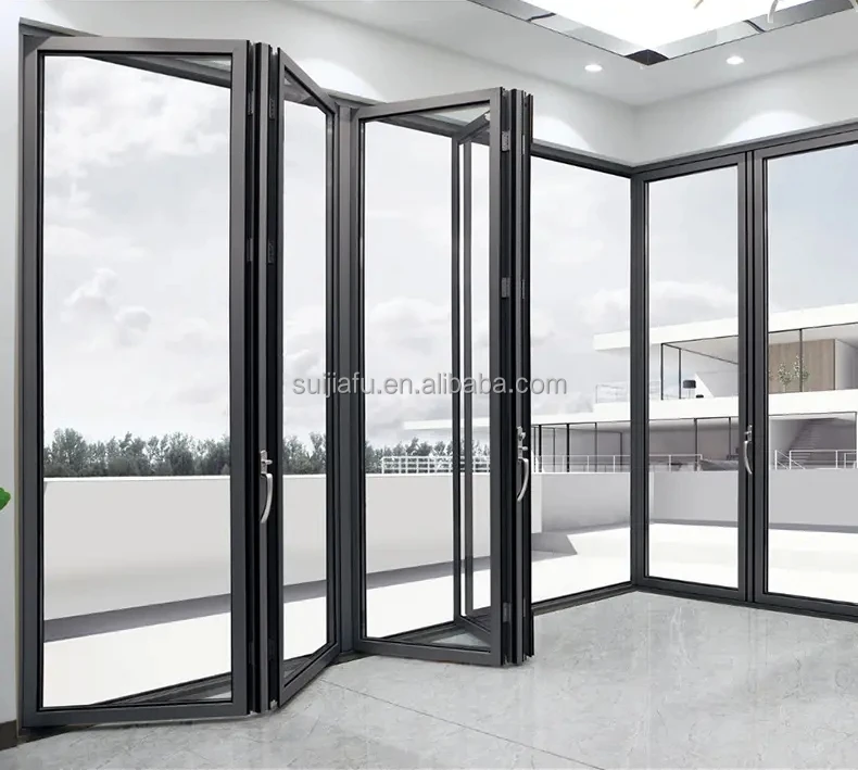Global Popular High Wind Profiles Thermal Break 32 Inch Bifold Barn Door