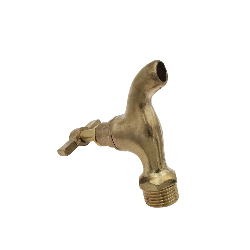 
1/2 inch zinc alloy garden water tap slow open outdoor antique brass bibcock 