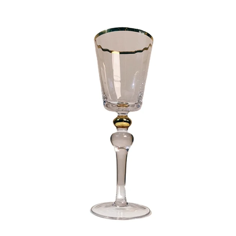 wholesale 280ml wedding goblet ladies shoew trendy hand blown cocktail glass