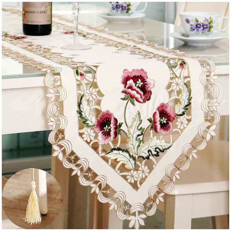 Wholesale Embroidery Table Runner Nordic Wedding Table Runner Party Use