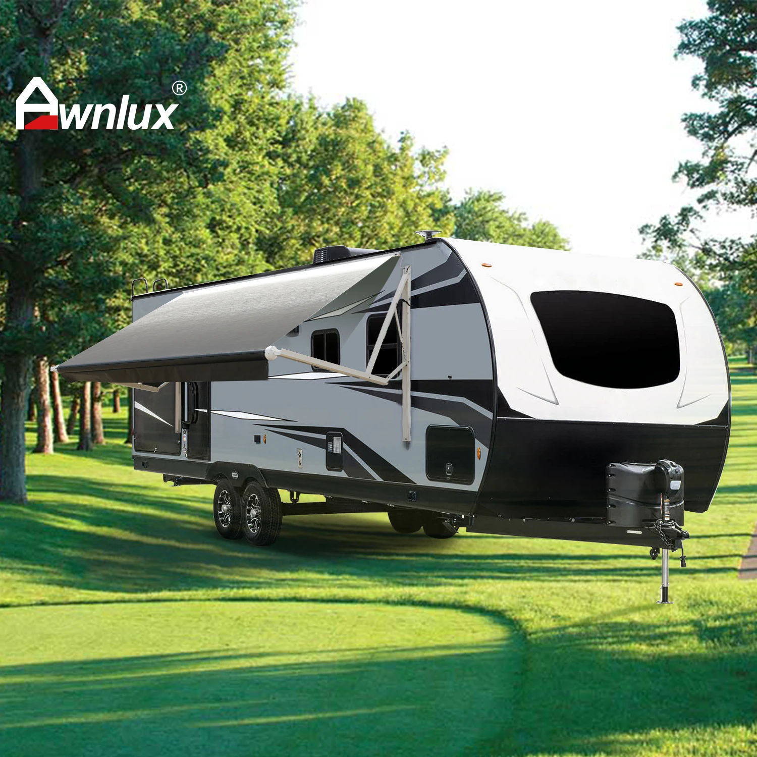 Awnlux intelligent control of motorized+crank handle travel caravans and motorhome used cheap rv campers buses
