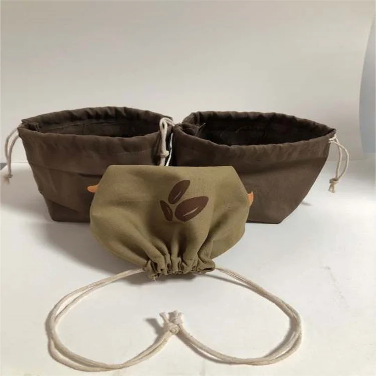 Free Sample Eco-friendly Mini Draw String Pouch Natural Cotton Muslin Cloth Drawstring Nut Bags with Custom Logo