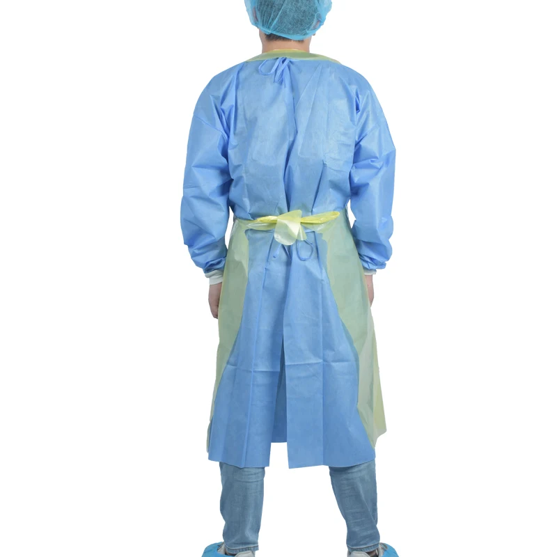 Bib Style Flat Pack Apron with Back Ties Clear Polyethylene Smock Cooking Waterproof Disposable Apron