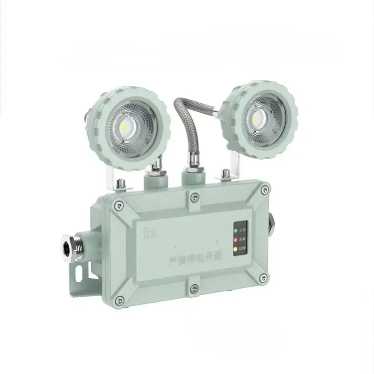 ATEX одобрено IP65 взрывозащищенные регулируемые двойные головки перезаряжаемые светодиодные аварийные огни