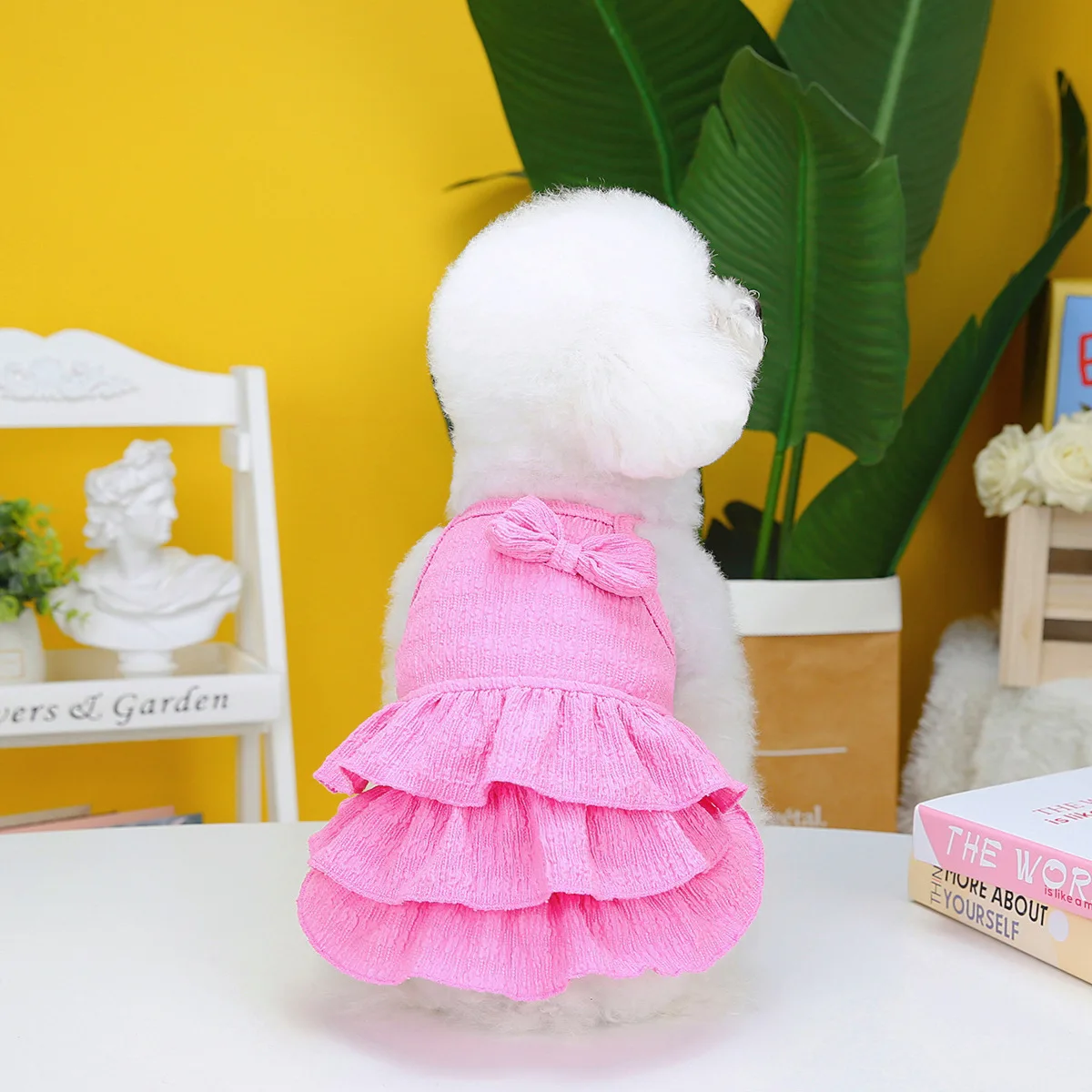 Cute Cotton Pet Clothing Spring Summer Puppy Dog Tutu Skirts Pet Party Dress Princess Frocks Lace Flower Girl Dog Clothes