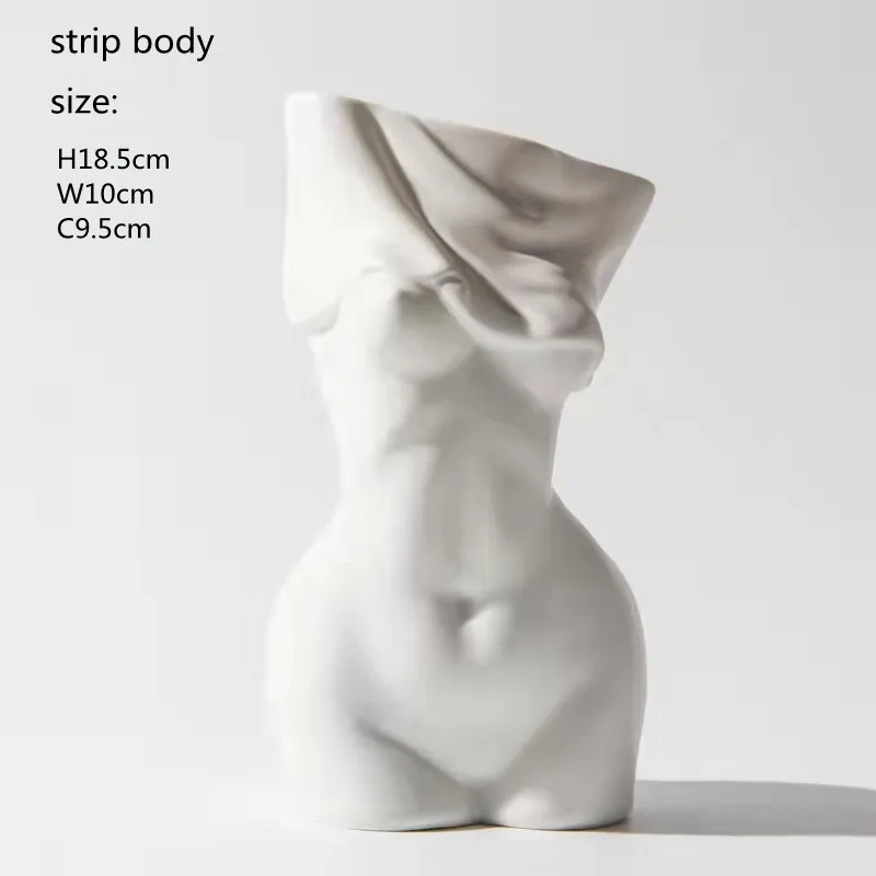 Привлекательная Женская керамическая ваза в форме тела, художественное украшение для дома