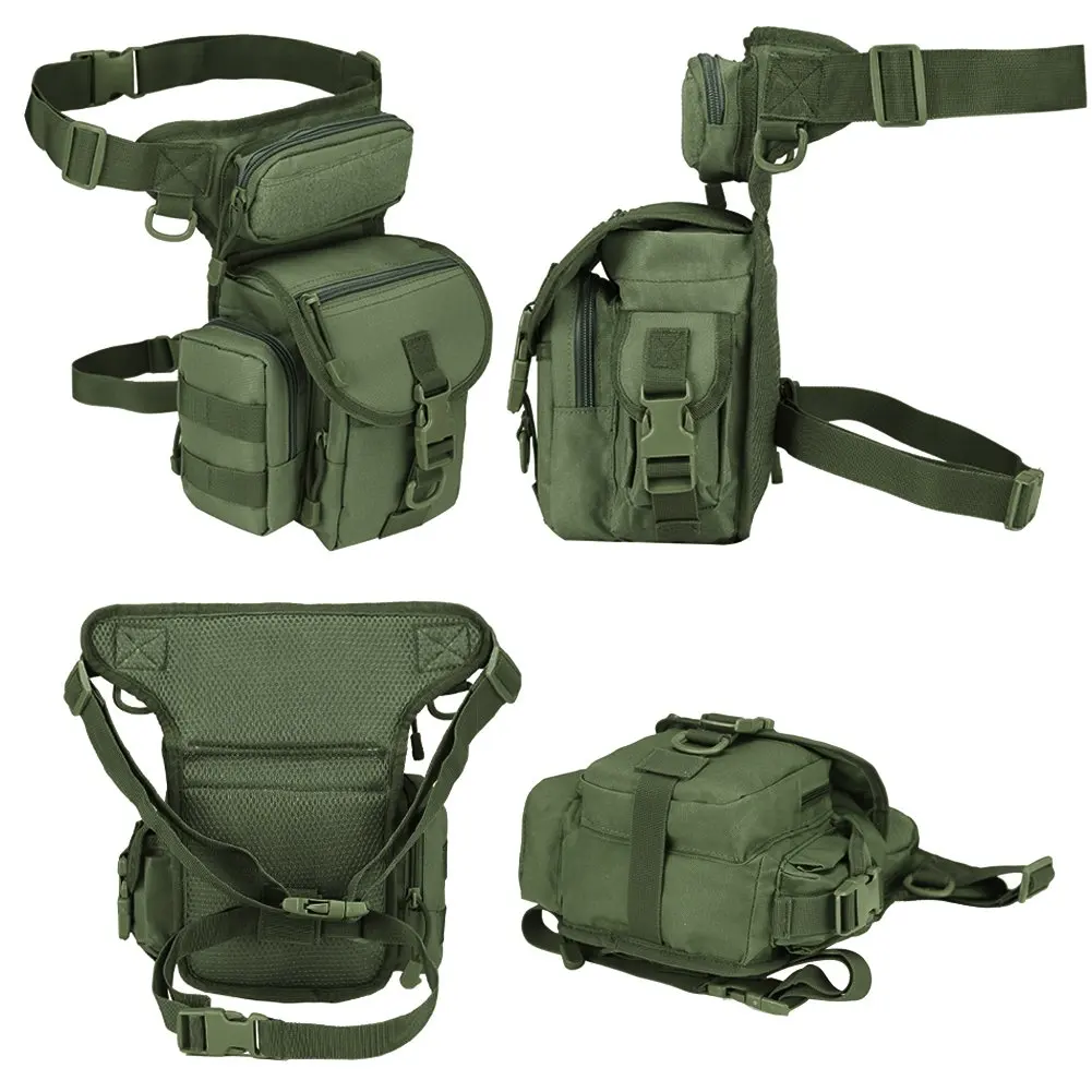 BSCI factory direct sale custom unisex hunting hiking hip belt tactical fanny fishing pack leg bag