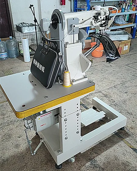 Factory direct sale industrial flexible heavy duty leather shoe side sewing machine for shoe soles walking foot lock stitching