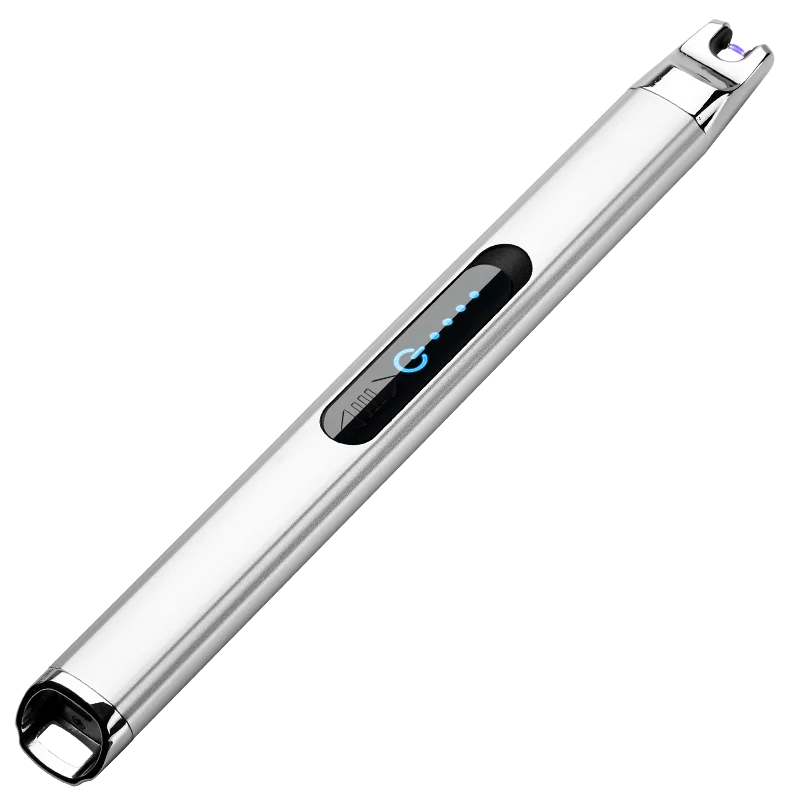 Zinc Plasma Arc Lighter Electric Windproof Flameless Long USB Lighter for Kitchen BBQ Candle Lighter