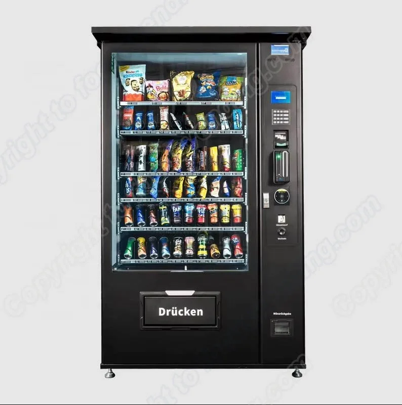 Custom made vending machine for germany market support euro currency with age verification