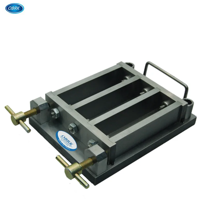 Concrete Three gang prism mould for Lab Mortar Plastic Test Molds Concrete test Mould