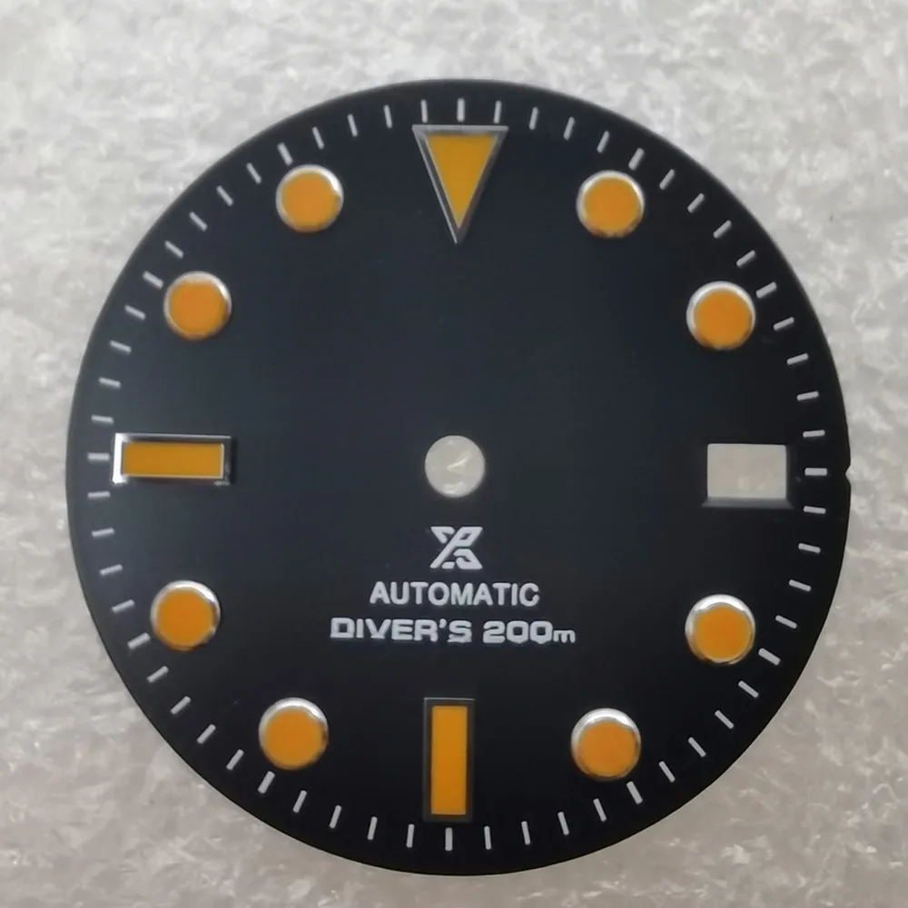 SKX007 Style Watch parts custom watch face fit nh35 movement 8215 luminous 28.5mm Luminous watch dial