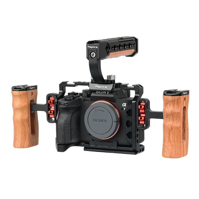 Poyinco Light Weight Camera Cage for Sony A7 IV / A7R III / A7 III Camera Compatible with DJI RS Stabilizers