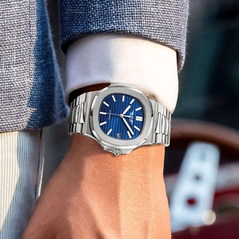 custom logo luxury mechanical Square Design Classic Fashion Wristwatch mechanical movement watches