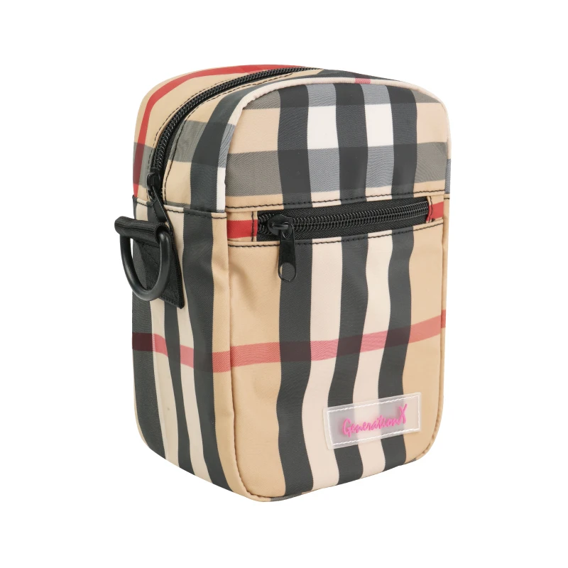 ECO England Style Design Messager Bag Cool Side Bag Crossbody Bag RPET Fabric Men Customized Logo Stitching Nylon Letter Ripstop