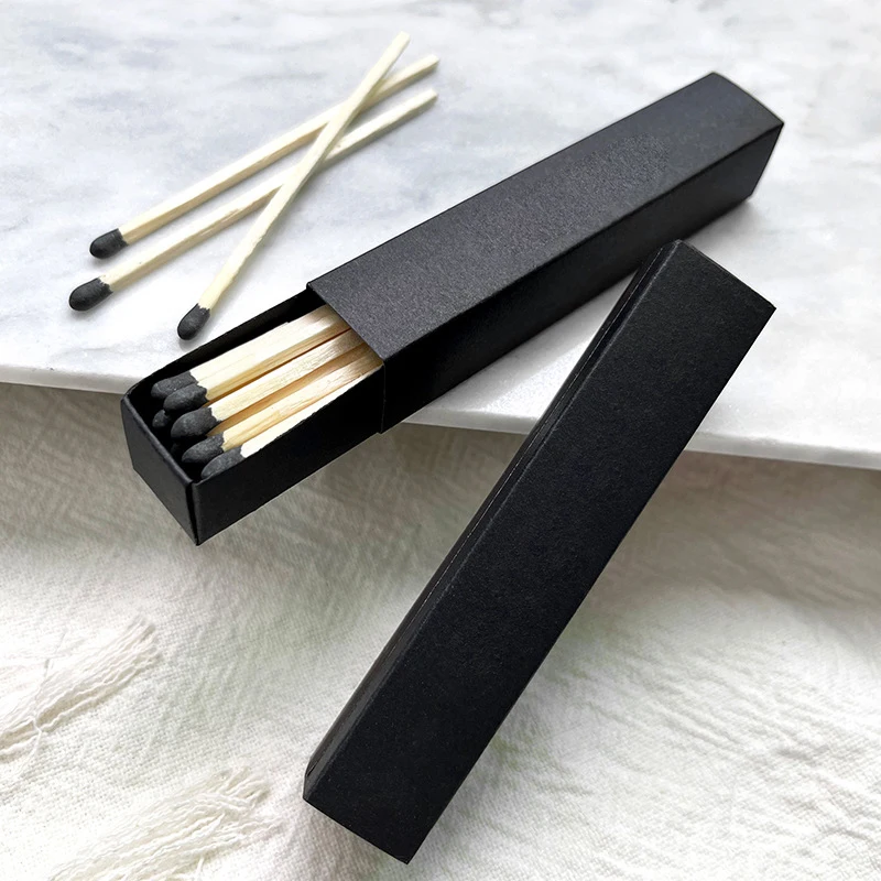 China Factory 96mm Retro Exquisite Birthday Candle Match Black Bronzing Long Match