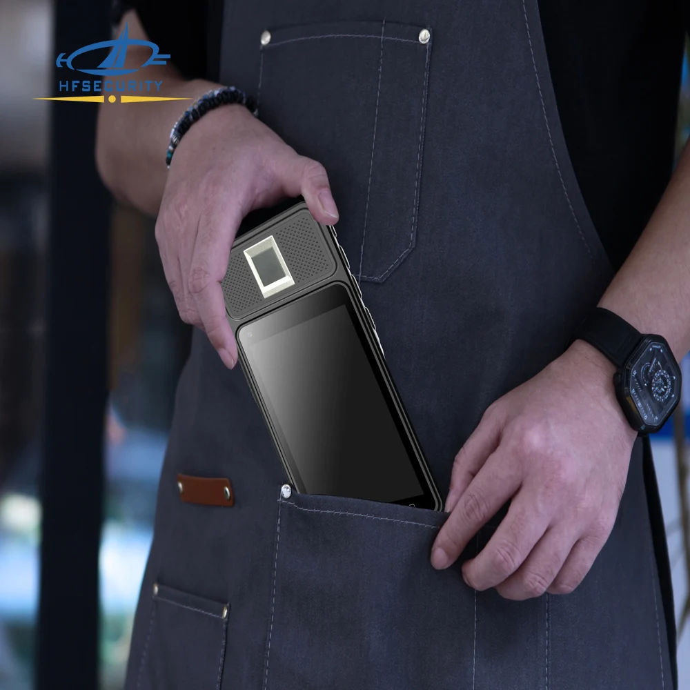 HFSecurity FP520 Rugged Android PSAM Free SDK 1D/2D Barcode Scanner Time Attendance Fingerprint Waterproof Tablet