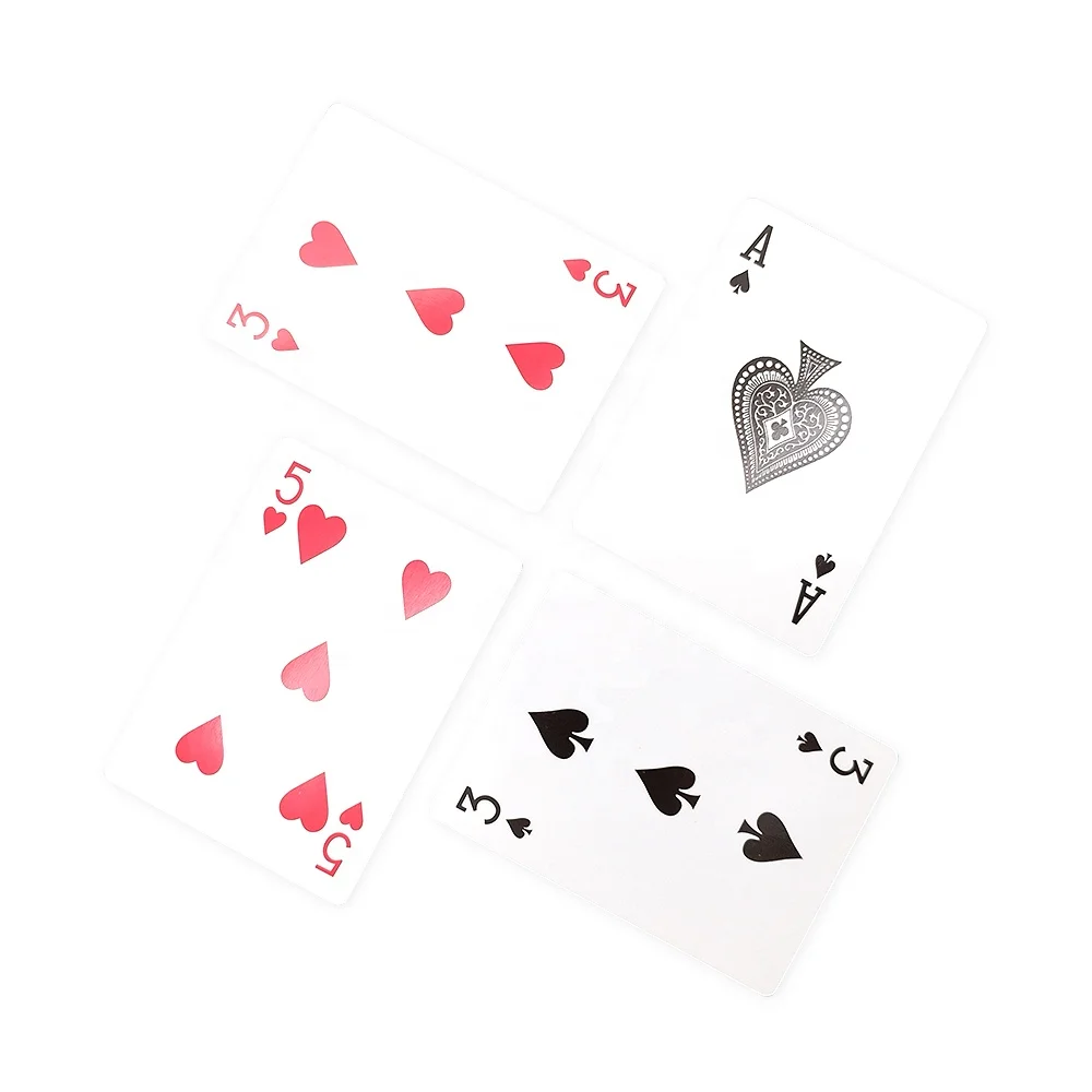 High Quality 280Gsm Blue Core Paper Playing Cards Factory Printed Blank Casino Poker for Custom Logo Entertainment